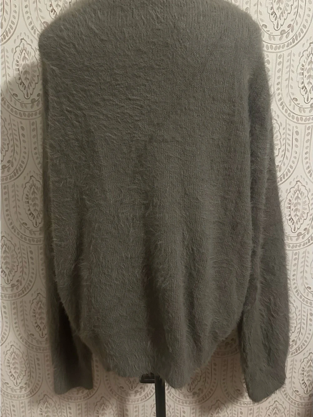 Cozy Button-Front Women's Sweater Cardigan - Gray - oversized fit